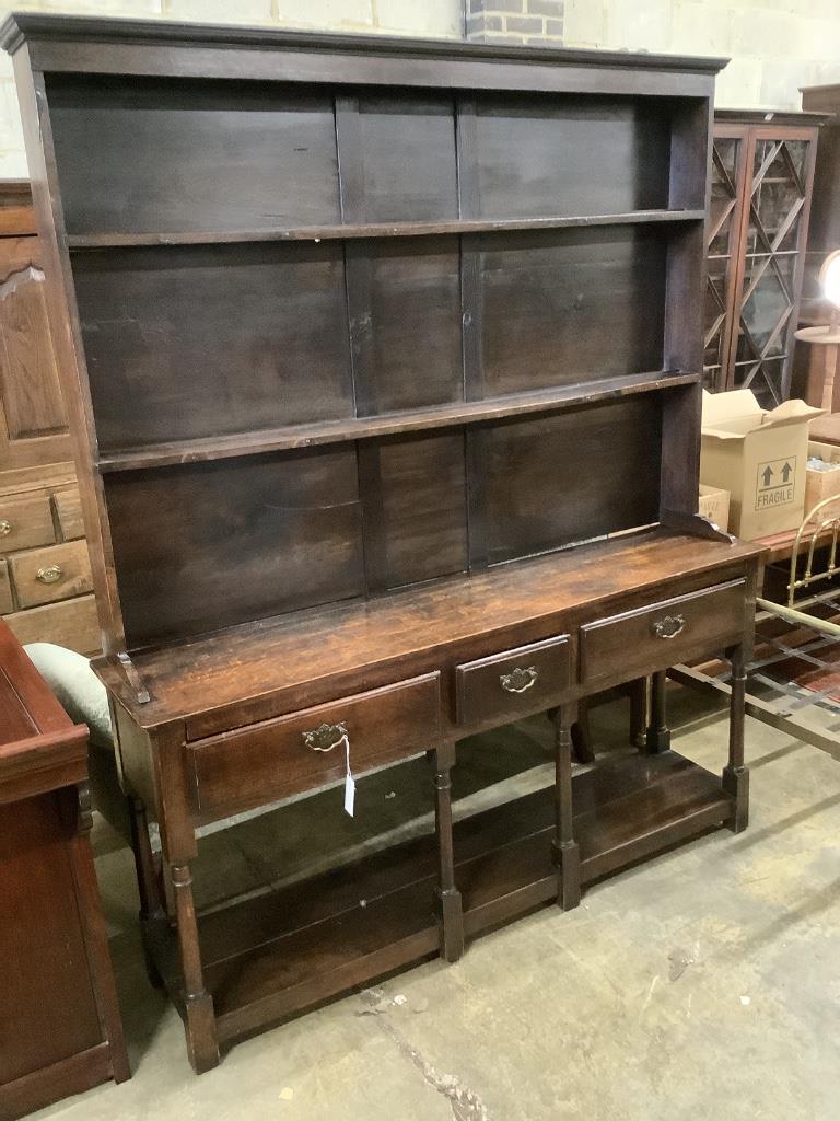 A mid 18th century oak dresser